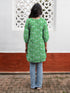 Green Georgette Floral Printed A-Line Tunic